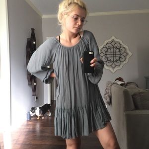 Topshop Grey Blue Dress